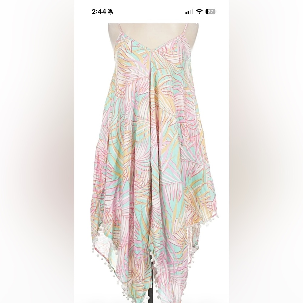 Japna Pastel Palm Print Swim Sarong